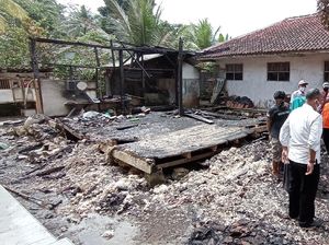 Diduga Korsleting Listrik, Rumah Warga di Pangandaran Ludes Terbakar