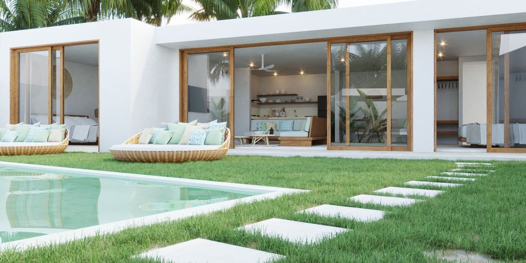 Ilustrasi villa di Lombok.