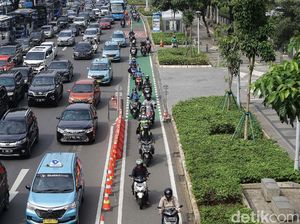 Makin Banyak Motor Serobot Jalur Sepeda Permanen, Wagub DKI Bicara Sanksi