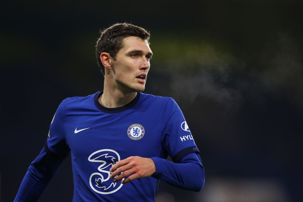 LONDON, ENGLAND - DECEMBER 28: Andreas Christensen of Chelsea in action during the Premier League match between Chelsea and Aston Villa at Stamford Bridge on December 28, 2020 in London, England. (Photo by Richard Heathcote/Getty Images)