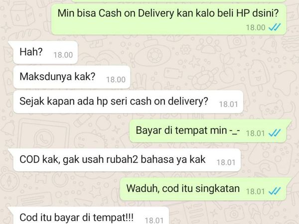 6 Chat Membingungkan di Olshop Pakai Bahasa Inggris, Lucunya Bikin Gelay