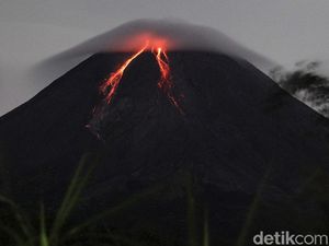 Pagi Ini Gunung Merapi Semburkan 3 Kali Awan Panas