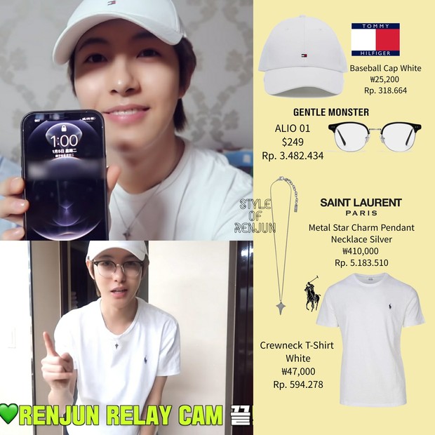 Renjun NCT/ Foto: Twitter.com/styleofrensung Harga outfit Renjun NCT