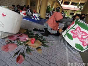 Seru Banget! Puluhan Guru SMP di Solo Ikuti Lomba Melukis
