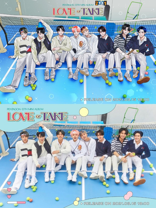 Pentagon membagikan foto teaser dengan konsep sporty