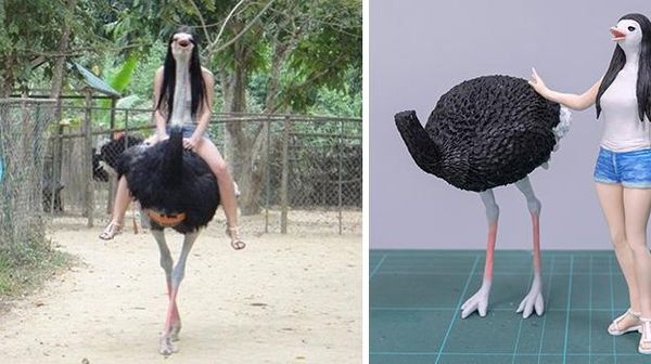 Seniman Ini Bikin Patung dari Foto Hewan yang Viral, Gemas!