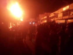 Kebakaran Terjadi Kotapinang Sumut, 11 Ruko Hangus