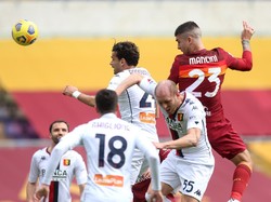 Roma Vs Genoa: Gol Mancini Menangkan Serigala Ibu Kota
