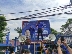 Di Atas Mobil Komando, AHY Ajak Kader Berjuang Lawan Kezaliman
