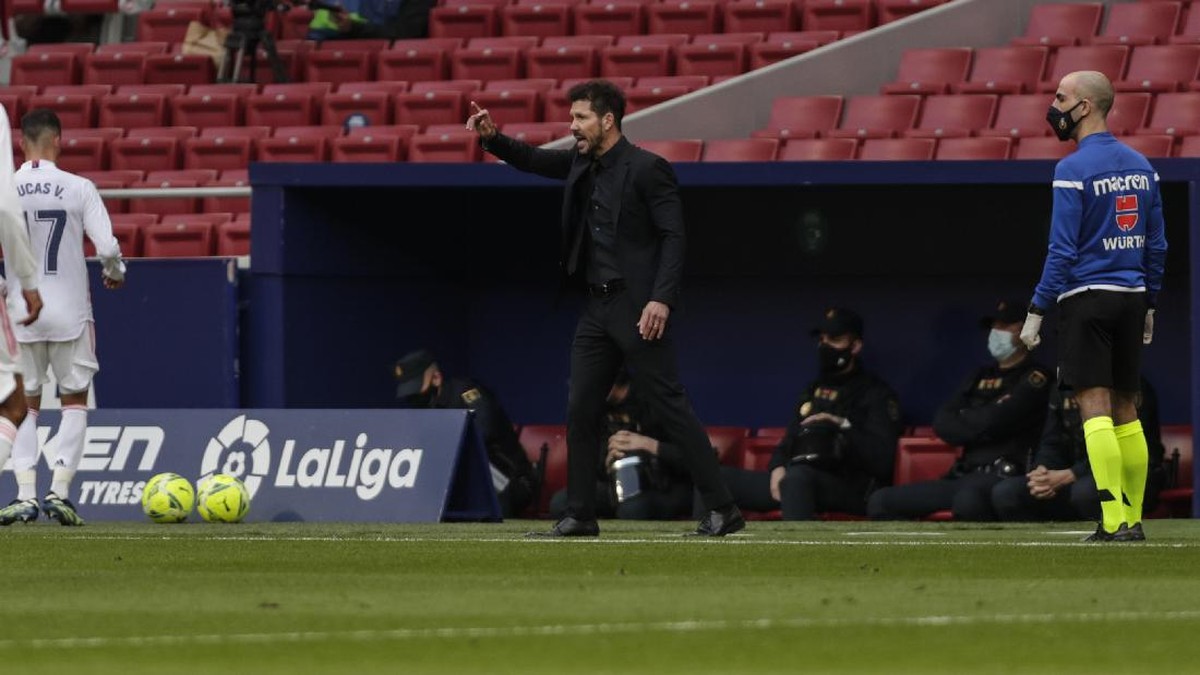 Pelatih Atletico Madrid, Diego Simeone. (Foto: Manu Fernandez/AP)