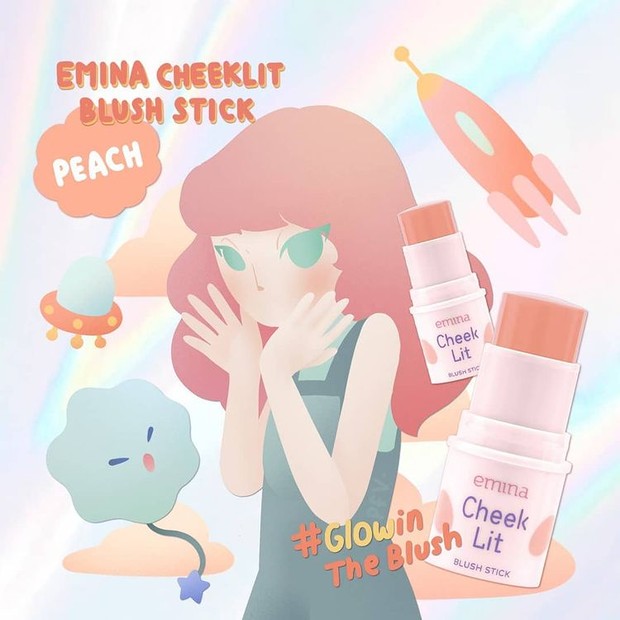 Emina Cheek Lit Blush Stick-Pink/instagram.com/packagefromvenus Emina Blush On