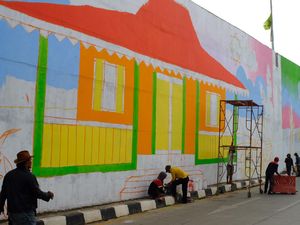 Mural Percantik Flyover Simpang Gaplek Tangsel