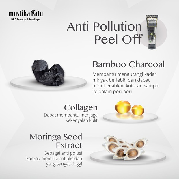 Mustika Ratu/ Foto: Shopee.co.id/ptmustikaratu Mustika Ratu Peel Off Mask Anti Pollution Bamboo Charcoal