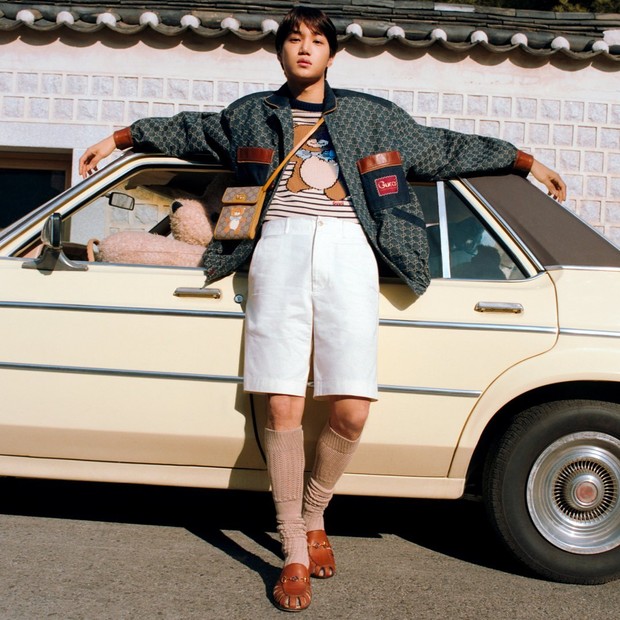 Pemotretan Kai 'EXO' untuk kolaborasi bersama Gucci/Sumber/Instagram/zkdlin. Pemotretan Kai 'EXO' untuk kolaborasi bersama Gucci.