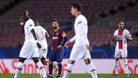 Musim 2020/2021, Barcelona kandas oleh PSG di babak 16 besar dengan agregat 2-5. (Getty Images)