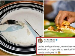 Sebut Makan Nasi Tak Boleh Pakai Tangan, Ahli Etiket Inggris Ini Dikecam Netizen