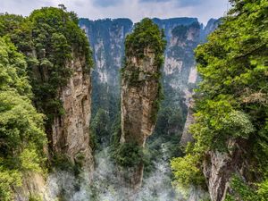 Foto Pegunungan Tianzi, Surga dari Dunia Avatar