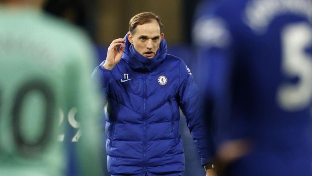 Soccer Football - Premier League - Chelsea v Everton - Stamford Bridge, London, Britain - March 8, 2021 Chelsea manager Thomas Tuchel after the match Pool via REUTERS/John Sibley EDITORIAL USE ONLY. No use with unauthorized audio, video, data, fixture lists, club/league logos or 'live' services. Online in-match use limited to 75 images, no video emulation. No use in betting, games or single club /league/player publications.  Please contact your account representative for further details.