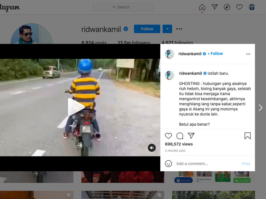 Ghosting Menurut Ridwan Kamil: Pemotor Sembrono yang Banyak Gaya Ghosting Menurut Ridwan Kamil: Pemotor Sembrono yang Banyak Gaya