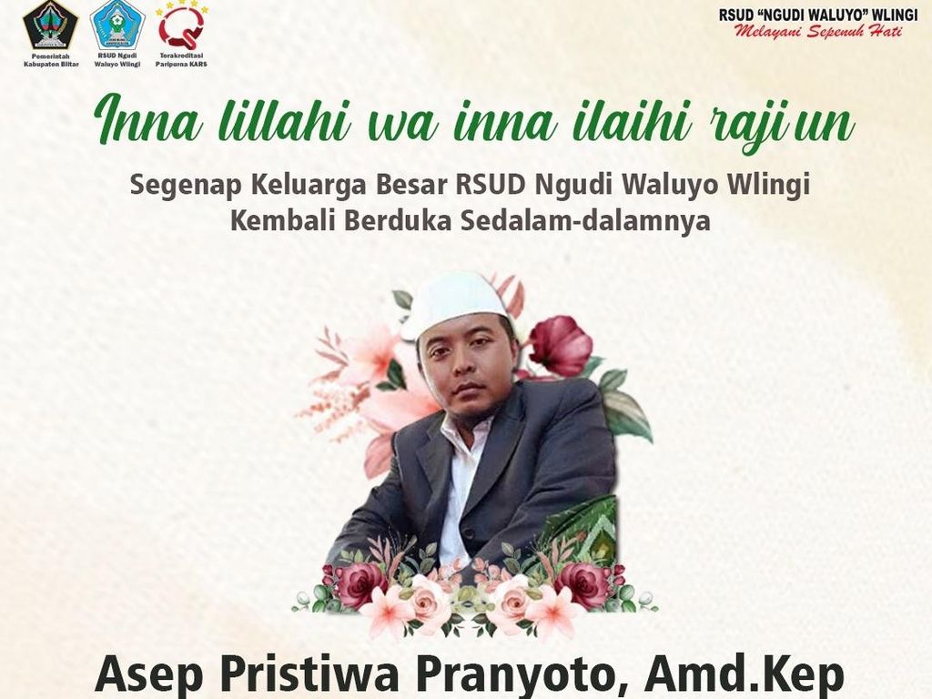 Nakes RSUD Ngudi Waluyo Meninggal Setelah 8 Hari Berjuang Melawan COVID-19 Nakes RSUD Ngudi Waluyo Meninggal Setelah 8 Hari Berjuang Melawan COVID-19