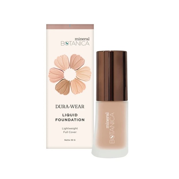 Mineral Botanica Dura Wear Foundation ringan dan mengontrol minyak berlebih di wajah /mineralbotanica.com
