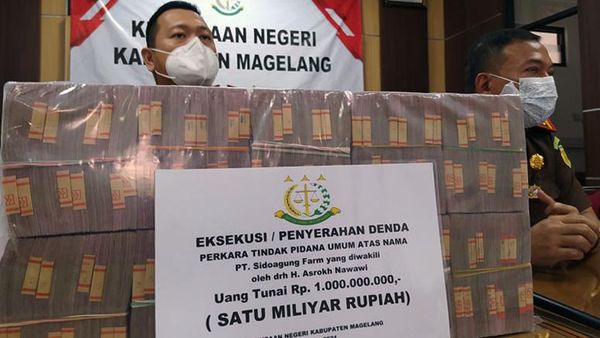 Penampakan Uang Denda Pencemaran Limbah Rp 1 M di Magelang