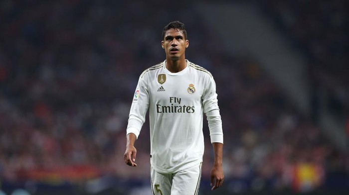STOCKHOLM, SWEDEN - SEPTEMBER 05: Raphael Varane of France looks on during the UEFA Nations League group stage match between Sweden and France at Friends Arena on September 05, 2020 in Stockholm, Sweden. (Photo by Linnea Rheborg/Getty Images)
