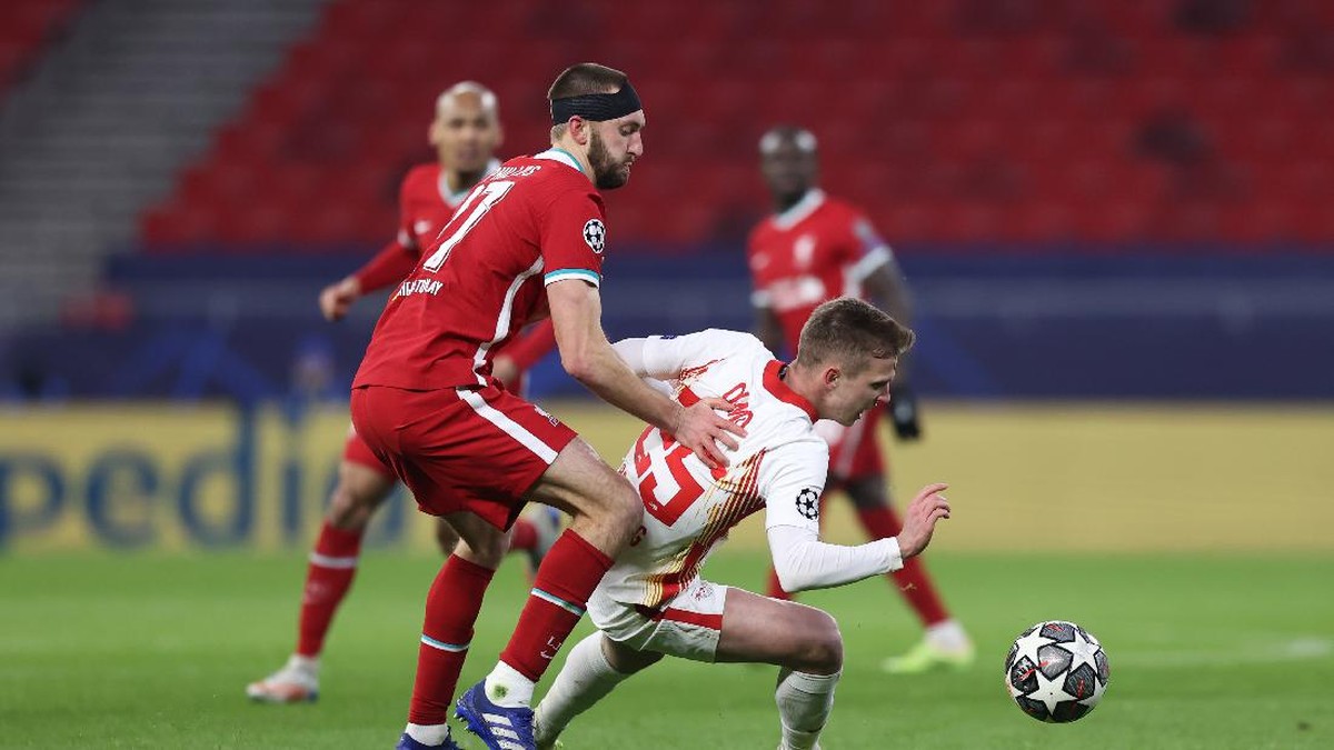 Liverpool menang 2-0 atas RB Leipzig dan lolos ke perempatfinal Liga Champions. (Foto: Getty Images/David Balogh)