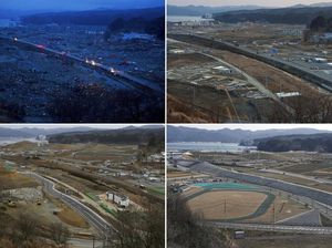 Potret Before-After 10 Tahun Tsunami Jepang Potret Before-After 10 Tahun Tsunami Jepang