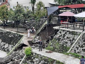 Hujan Lebat, Talut Embung Tambakboyo Sleman Longsor