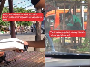 Arti Nasi Kotak Bagi Driver Ojol Ini Bikin Banyak Bersyukur