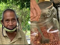 Haru! Kakek 78 Tahun Ini Jualan Kacang di Tengah Kuburan yang Sepi
