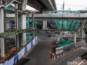 Dibangun 5 Tingkat, Jembatan Penghubung MRT-TransJakarta Dibuka saat HUT DKI Dibangun 5 Tingkat, Jembatan Penghubung MRT-TransJakarta Dibuka saat HUT DKI