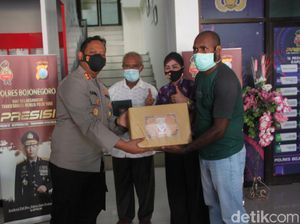 Warga Papua di Bojonegoro Silaturahmi dengan Polisi Saat Pandemi COVID-19