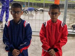 Pebalap Kembar Cilik Ini Siap Ramaikan Kejurnas Gokar