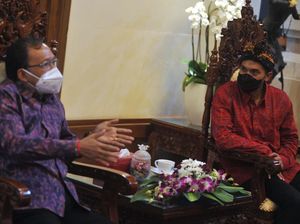 Potret Anindya Bakrie Sowan ke Gubernur Bali