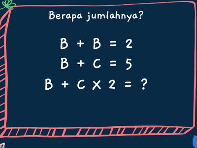 Teka-teki Matematika Ini Gampang-gampang Susah, Yuk Latih Otak Kamu!