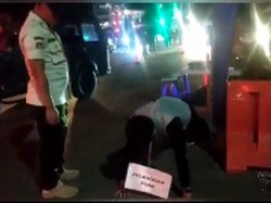 Operasi Yustisi di Puncak: Kendaraan Diputar Balik-Disuruh Push Up