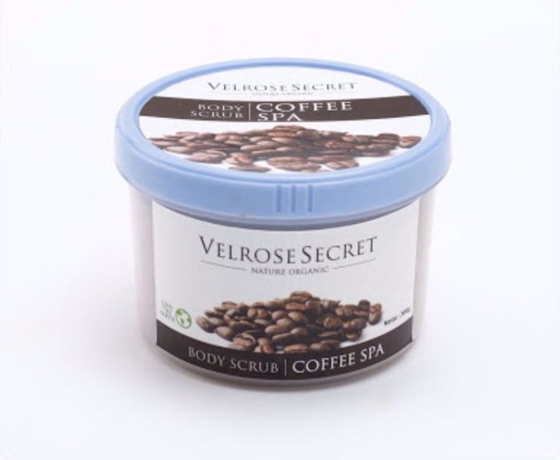 Body Scrub Velrose Secret Nature Organic Coffee (sumber : tokopedia.com/mommyqueen)