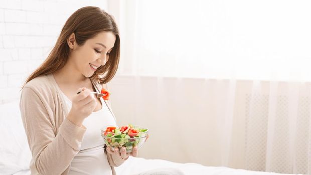 Ilustrasi makanan ibu hamil