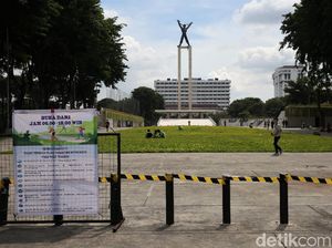 Kembali Dibuka untuk Umum, Taman Lapangan Banteng Ramai Pengunjung