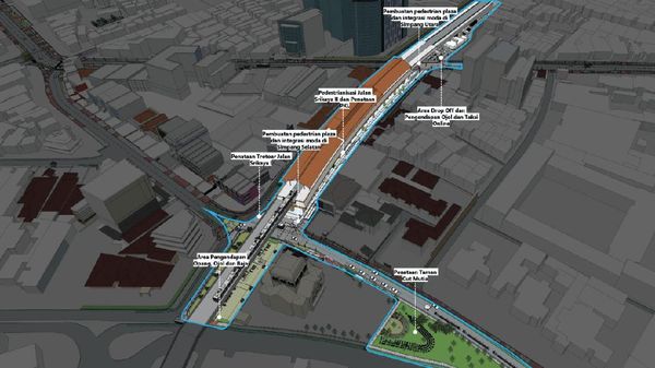 Bocoran Penataan Stasiun Gondangdia: Pedestrian Plaza hingga Area PKL