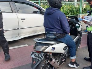 Razia Knalpot Bising di Bundaran HI-Monas, 30 Pemotor Ditilang Pagi Ini