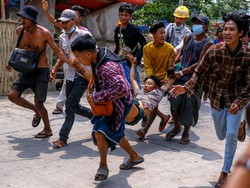 Video Detik-detik Demonstran di Myanmar Ditembak Mati Militer