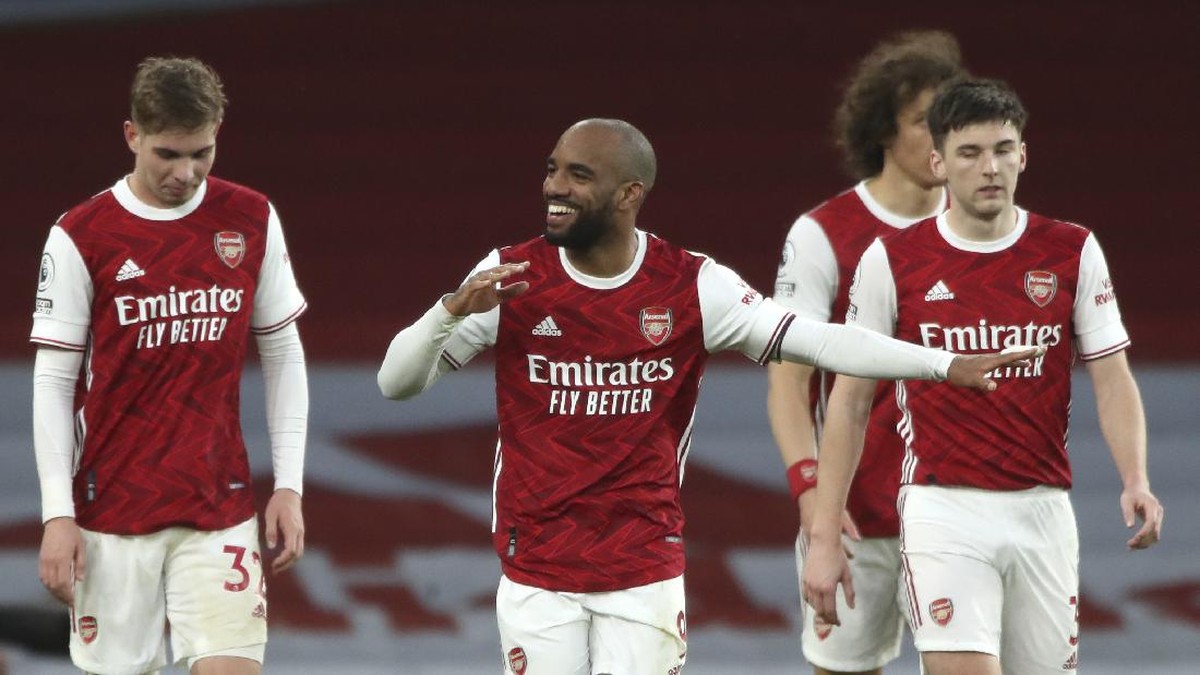 Arsenal mengalahkan Tottenham Hotspur karena pantang menyerah usai tertinggal lebih dulu. (Foto: AP/Nick Potts)