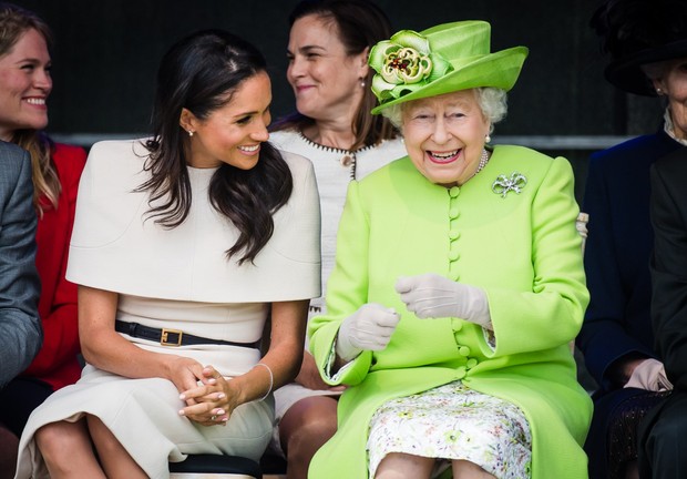 Meghan Markle dengan Ratu Elizabeth.