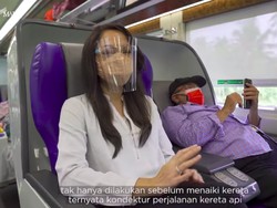 Intip Momen dr Reisa Pertama Kali Naik Kereta Setelah Pandemi