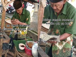 Gigih! Kakek 90 Tahun Ini Masih Jualan Toge Goreng Tiap Hari