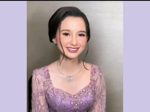 7 Gaya Cantik Sarah Menzel, Pacar Azriel saat Hadiri Lamaran Atta-Aurel