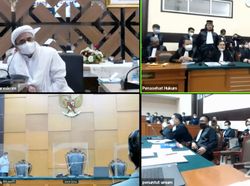 Momen Habib Rizieq-Pengacara Walk Out dari Sidang Kasus Tes Swab Momen Habib Rizieq-Pengacara Walk Out dari Sidang Kasus Tes Swab